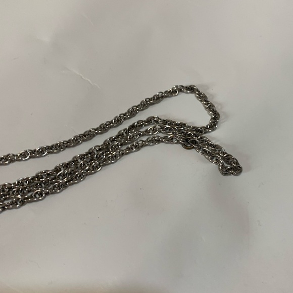 Silver metal chain mail link vintage purse - Picture 2 of 16